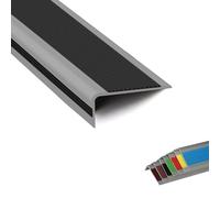 Marches Antidérapantes For Nez De Marche Autoadhésif Nez De Marche Caoutchouc Protections De Bord Et D'angle PVC Autoadhésif D'escalier For Marches D'escalier Intérieures Et Extérieures ( Color : Nero
