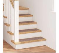 Marches d'escalier 15 pcs Marron clair 75 x 20 cm Polypropylène-Mothinessto9202