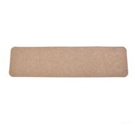 Marches d'escalier antidérapantes en bois massif pour moquette avec dos en silicone, protections de sol conçues pour la protection et la sécurité des escaliers à long terme (marron clair)