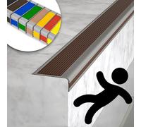 Marches d'escalier antidérapantes pour une marche sûre, protection des bords en caoutchouc souple et bande de transition, protection de nez d'escalier intérieur/extérieur, parfait pour les enfants et