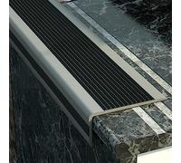 Marches d'escalier arrondies en caoutchouc de 10 mètres (393,7 pouces), largeur 5 × 2, cm, imperméables et antidérapantes, adhérentes faciles à installer(Black,314.9IN/8M)