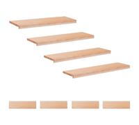 Marches d'escalier Bois de hêtre massif marche d'escalier en intérieur vidaXL vi