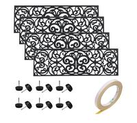 Marches d'escalier en caoutchouc - Kit de fixation inclus - Tapis antid rapants pour marches d'escalier papillon - Lot de 4 30 x 10 pouces