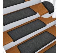 Marches d'escalier en tapis 15 pcs. 65x21x4 cm Anthracite