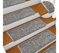 Marches d'escalier en tapis 15 pcs. 65x21x4 cm Gris
