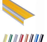 Marches d'escalier, Nez de marche en vinyle, protection bord antidérapante, 1,5 m, moulure nez PVC, 10, bordure autocollante for escaliers intérieurs et extérieurs(Orange Yellow,500cm)