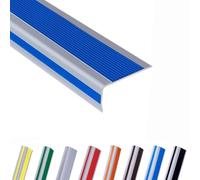 Marches d'escalier, Nez de marche en vinyle, protection bord antidérapante, 1,5 m, moulure nez PVC, 10, bordure autocollante for escaliers intérieurs et extérieurs(Blue,500cm)