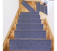 Marches d'escalier pour marches en bois Marches d' Marches d'escalier souples autocollantes, tapis antidérapants for marches en bois, 15 pièces, tapis lavables en machine, tapis d'atterrissage for enf