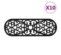 Marches d'Escalier Tapis Marchettes Protection 10 pcs 25x75 cm Caoutchouc vidaX