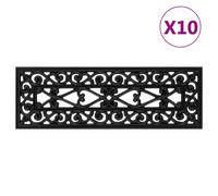 Marches d'Escalier Tapis Marchettes Protection 10 pcs 25x75 cm Caoutchouc vidaXL