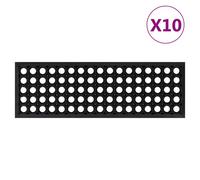 Marches d'Escalier Tapis Marchettes Protection 10 pcs 25x75 cm Caoutchouc vidaXL