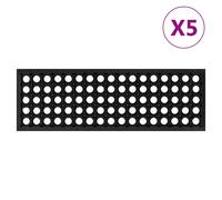Marches d'Escalier Tapis Marchettes Protection 5 pcs 25x75 cm Caoutchouc vidaXL