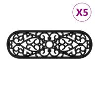 Marches d'Escalier Tapis Marchettes Protection 5 pcs 25x75 cm Caoutchouc vidaXL