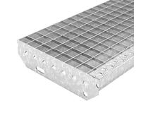 Marches en caillebotis 1200 x 270 mm, largeur des mailles 30 x 30 mm, galvanisées, antidérapantes, marches d'escalier en métal résistant aux intempéries, idéales pour l'intérieur et l'extérieur