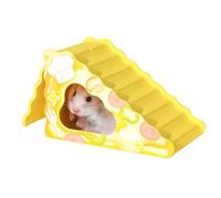 Marches en Forme de Fromage pour Hamster, Caverne pour Hamster, Rampe d'escalade Anti-dérapant 2 en 1 Habitat Décoration pour Nidification Fourrage Jeu Paysage Jouets