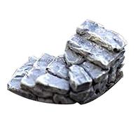 Marches miniatures en pierre artificielle Droit Courbé Escalier de pont Décoration intérieure Ornements fées Œuvres d'art en plastique réutilisables Élégant et populaire Durabilité