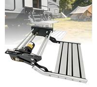 Marches Pliantes électriques pour Camping-Car, escaliers rétractables automatiques en Alliage d'aluminium Simple/Double Couche avec Barre Lumineuse LED et pédale antidérapante 12V Single