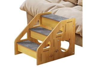 Marches pour Animaux De Compagnie, Assurance De Prévention des Risques De Chute, 39,5 X 29 X 34,2 Cm, Rampe pour Chien À 3 Marches, Escaliers Antidérapants pour Animaux De Compagnie, Intégration sans