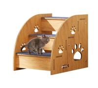 Marches pour animaux domestiques - Échelle en bois amovible pour lit de chien, marches antidérapantes de 11,8 13,7 et 15,7 pouces | Idéal pour chats et chiens