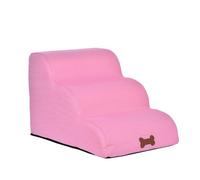 Marches pour chien - 3 marches en mousse - Rampe portable pour escalader le canapé, le lit mezzanine - Support équilibré antidérapant pour l'intérieur - Anti-traces de pattes