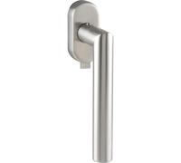 MARCHESI Poignée de fenêtre avec verrouillage à onglet - Poignée sur rosace ovale en acier inoxydable mat