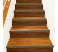 Vidaxl Bande D'escalier 30 Pcs Marron 67 Cm Aluminium