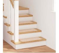 Tapis D'escalier Vidaxl Avec Support En Latex Crème 25x60 Cm