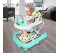 Marchette pour bébé, bâton de marche avec boîte à musique et lumière, siège lavable, pour 6 à 18 mois, 62 x 68 x 36-81 cm,vert