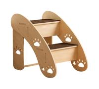 Marchettes des Petits Chiens Bois courbé avec Tapis antidérapant | Marches pour chiens de lit surélevé adapté à fenêtre, lit surélevé, voiture, chaise, canapé, chats âgés, chatons,