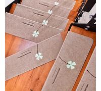 Marchettes d'escalier Autocollantes, 15 pcs Tapis d'escalier antidérapant, Tapis de marches, Antiderapant Escalier, Bande Antidérapante Escalier pour Enfants, Aînés et Animaux(D,70x22cm)