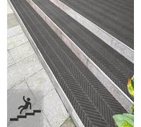 Marchettes D'Escalier Rectangulaires Tapis De Marche Antidérpantes, 1, Résistant Aux Intempéries Durable Absorbe Imperméable, Découpable Intérieur Extérieur Jardin Cuisine(Light grays,20 x 90cm)