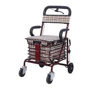 Marcheur, chariot de courses pour personnes âgées/trottinette pliante, pour le shopping et les loisirs, chariot en tube d'acier + sac Oxford Trolley It's so kind of You, avec siège/peut s'asseoir sur