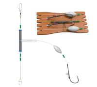 Marcheur de crevettes, crochets de crevettes eau salée, support de leurre de poisson-chat en acier carbone - Crochets d'appât lumineux avec porte-dents établis avec lignes et poids pour sel et