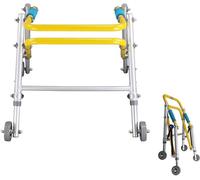 Marcheur pliant pour enfants, chariot d'exercice de rééducation pour fractures et handicaps, à quatre roues(65-74cm)