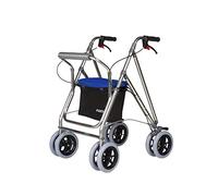 Marcheur pour personnes âgées | Rollator en aluminium | Marcheur sur freins et siège | Aluminium pliable | Bleu