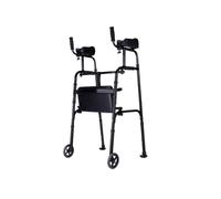 Marcheur senior Déambulateur à roues avec siège for adultes mobilité réduite, réglable en hauteur, pliable, poignées réglables, déambulateur roulant for personnes âgées