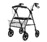 Marcheur senior Déambulateur for personnes âgées, déambulateur avec siège, facile à plier dossier rembourré, aide la marche légère for adultes et