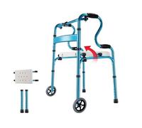 Marcheur senior Déambulateur pliant à assistance debout avec roues, déambulateur auxiliaire de rééducation en alliage d'aluminium, aide la mobilité marche réglable hauteur for personnes âgées(Blanc)