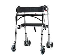 Marcheur senior Déambulateur vertical, déambulateur pliable debout, aide à la marche avec siège, poignée réglable for personnes âgées et mobilité réduite