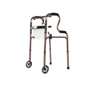 Marcheur senior Déambulateurs à roues for personnes âgées, aide la marche avec siège et bras réglables, déambulateur médical pliable en aluminium