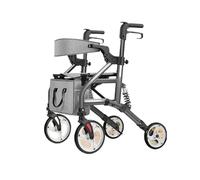 Marcheur senior Déambulateurs verticaux for personnes âgées, déambulateur vertical avec siège et grandes roues, médical portable à hauteur réglable, aide la marche légère for adultes