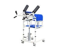 Marcheur senior Machine de déplacement, repos au lit, assistance à domicile, levage et abaissement hydrauliques du pont roulant(Blue)
