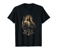Marchez dans sa lumière Jésus-Christ Christian Faith Art T-Shirt