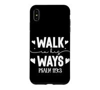 Marchez dans Ses Voies - Psaume 119 Typographie Moderne Coque pour iPhone XS Max