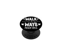 Marchez dans Ses Voies - Psaume 119 Typographie Moderne PopSockets PopGrip Adhésif