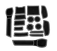 MARCHFA 16 Pcs Anti-poussière Anti-dérapant Tapis pour Voiture Intérieur Porte, Coupe, Accoudoir Stockage Boîte Compatible pour Qashqai 2019 2020 2021 (Blanc)