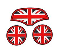 MARCHFA Lot de 3 tapis de console centrale, en caoutchouc, antidérapant, pour Mini Cooper S F55 2015-2023, Cooper S F56, 2014-2023, rouge + noir + blanc