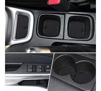 MARCHFA Tapis Antidérapant Compatible avec Vitara 2016-2023 2024 Anti-poussière Tapis en Caoutchouc pour Porte intérieure Tasse Boîte à Bras (Noir)