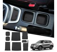 商品图片 MARCHFA Tapis de Console Centrale en Caoutchouc pour Vitara 2016-2023 2024 2025 Console Centrale Accessoires pour Vitara Lot de 8 (Noir)