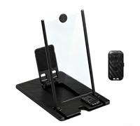 Marchfunny 14 pouces 3D HD écran loupe projecteur pour smartphone avec télécommande, support portable pliable pour regarder des films et des jeux immersifs (noir)